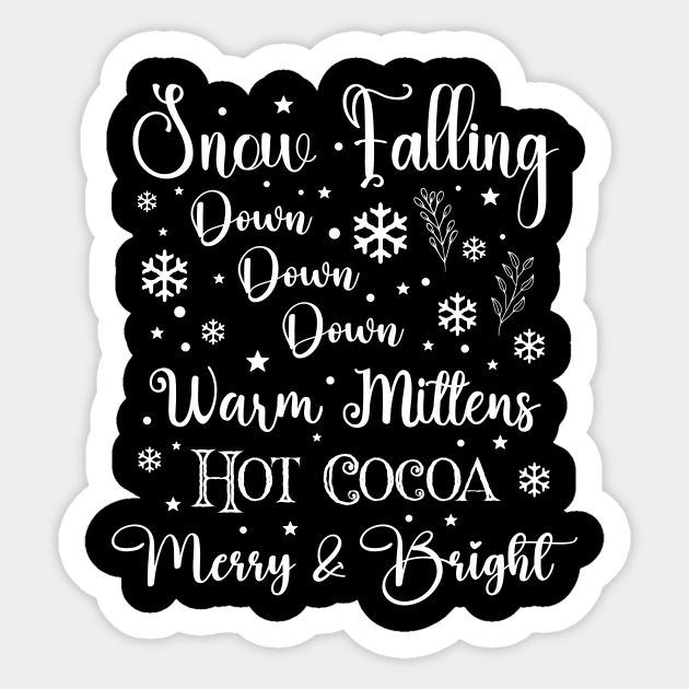 Snow is Falling in Light Font Sticker by Wizardbird